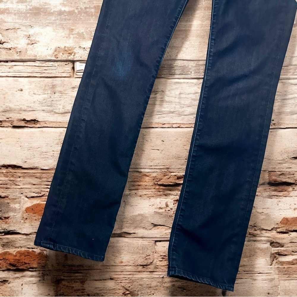 PAIGE Denim ‘Blue Heights’ Low-Rise Skinny Leg Jeans in Dark Wash Size 28 - Picture 4 of 13